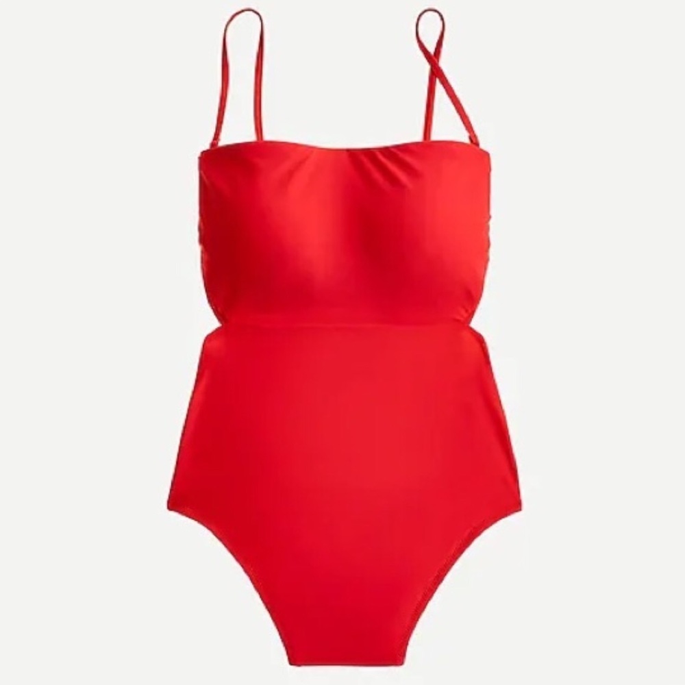 Jcrew cutout tie-back one-piece